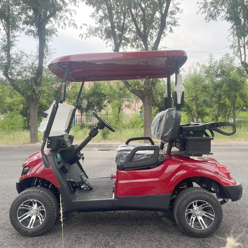 New Golf Cart Electric With Golf Bag Straps And Basket Sand Bucket Electric Self-Propelled Car Factory Direct Golf Cart Electric