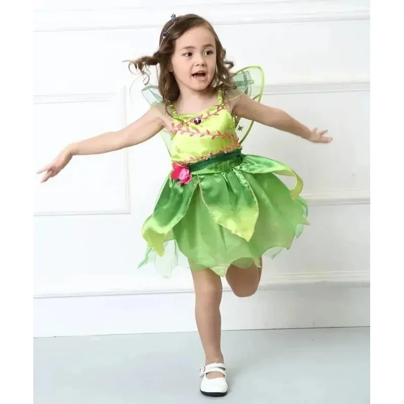 (#^.^#) 2026 New Reneefor Tinker Bell Halloween costume for s green Tinkerbell fancy dress →_→LOOK ME view 4