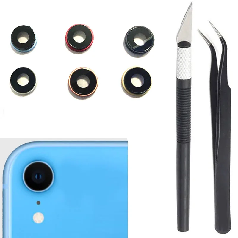 

1 комплект оригинальных сменных линз задней камеры OEM для iPhone XR A1984, A2105, A2106, A2107, A2107 с инструментом для ремонта