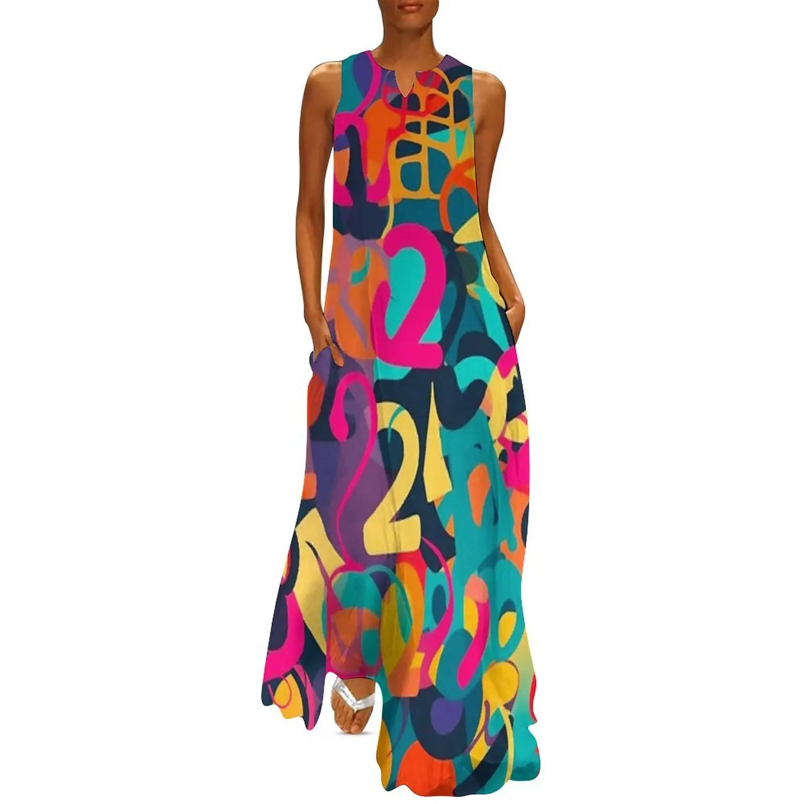 

numbers pattern Long Dress evening dress woman dresses for special events Woman dresses evening dresses luxury 2025