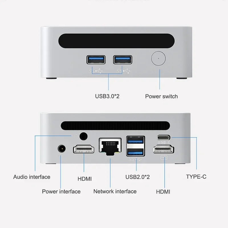BitPC AMD Ryzen 5 4500U Mini PC 2 * DDR4 2 * M.2 SSD Windows 11 PRO WiFi6 BT 5.2 سطح المكتب مكتب كمبيوتر صغير ألعاب الكمبيوتر