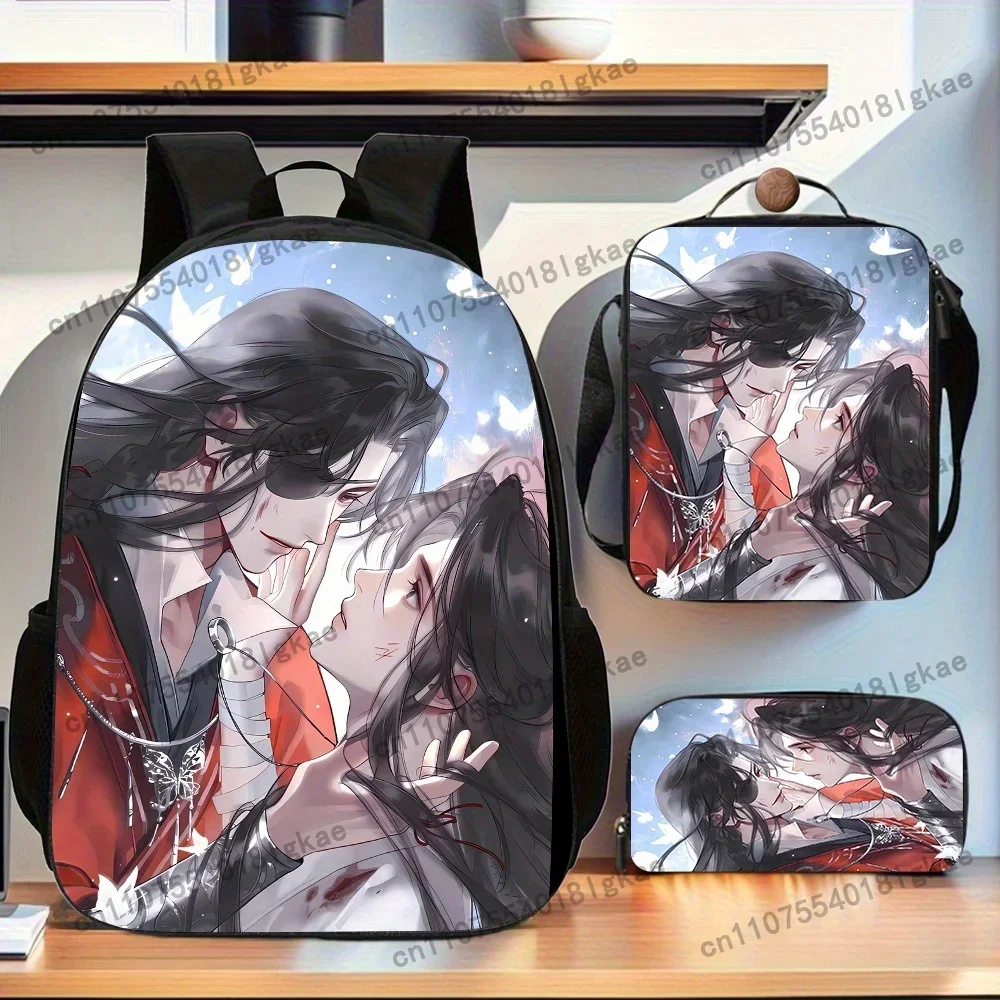 Heaven Official Blessing Non-food Contact 3pcs/ Set Fashion Large Capacity Backpack, Includes Large Capacity Book Bag & Crossbod