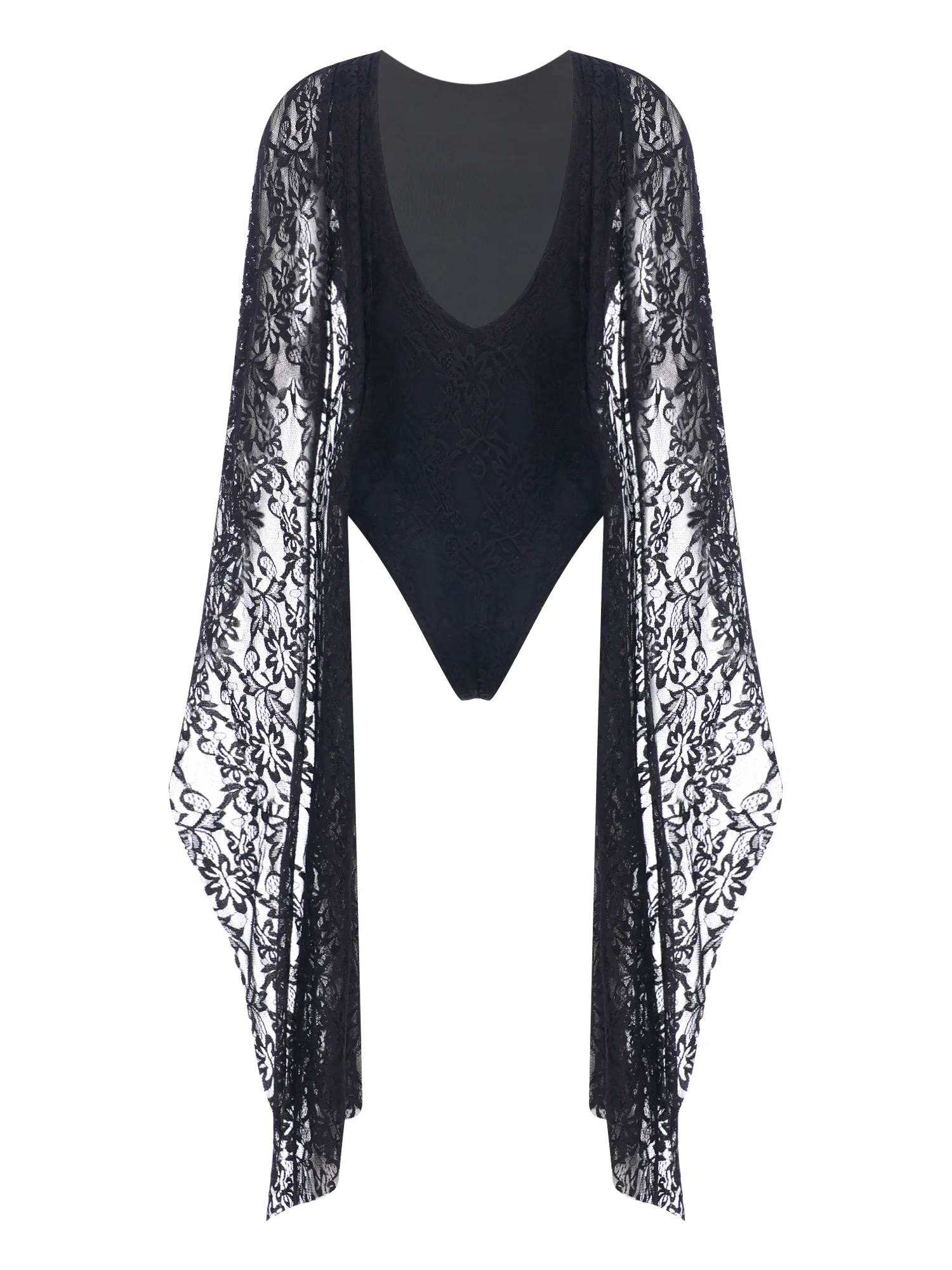 Women Party Dinner Lace Bodysuit Flutter Sleeve Backless Overlay Snap Crotch Elegant Jumpsuit Romper for Evening Cocktail