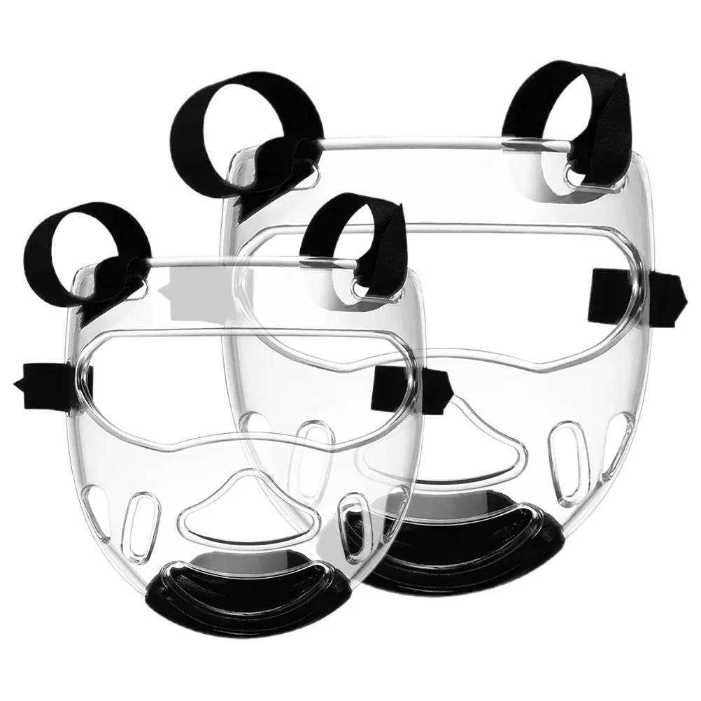 

2Pcs Detachable Taekwondo Face Guard Sparring Headgear Karate Kickboxing Protective Equipment for Kids Adults Training