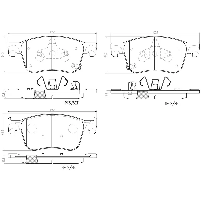 ORIGINAL Brake Pads P28104N D2115 9349 Suitable For Honda Accord Inspire OEM 45022TVCA002 45022TVCA02  45022TVCA51