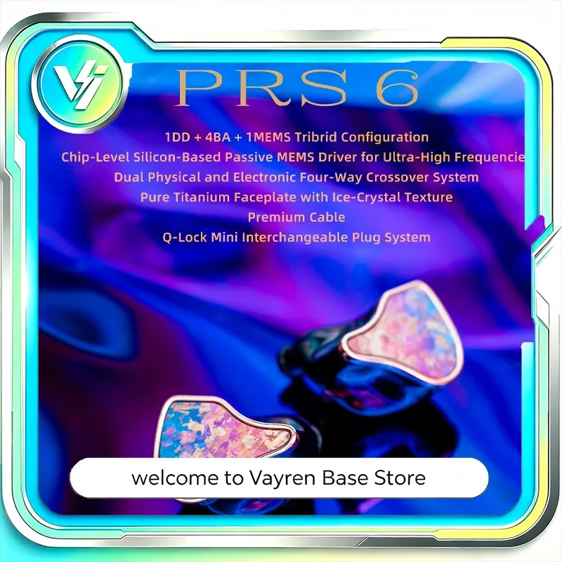 DUNU for PRS6 HiFi In Ear IEM Earphone 1DD 4BA 1MEMS 4 Way Crossover QLock Mini Interchangeable Plug for Music Gaming Audiophile