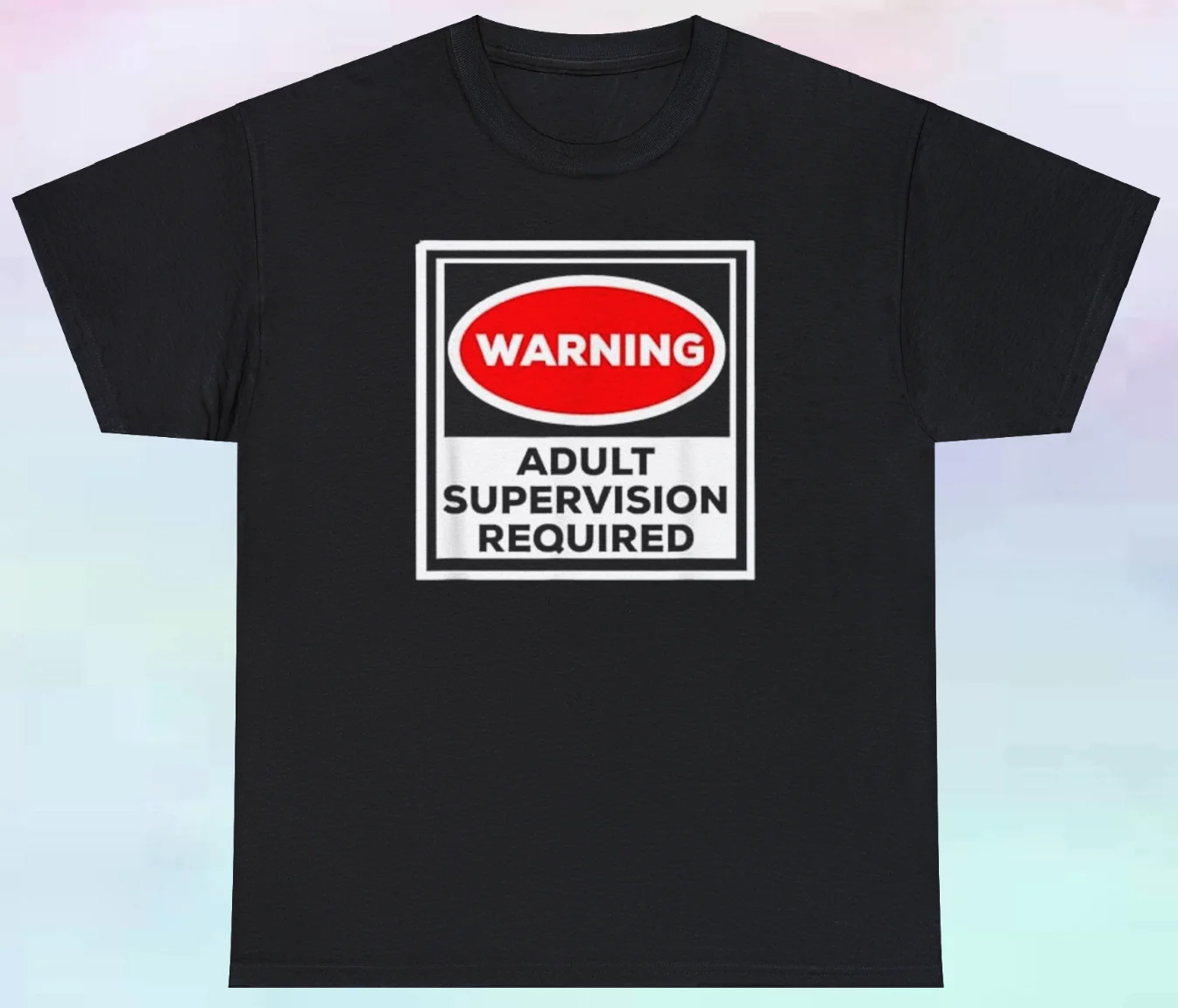 Men's Warning Adult Supervision Required Shirt | Funny Humor | S-5XL