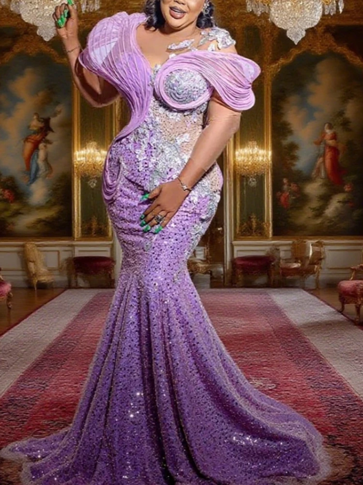 فساتين حفلة موسيقية للمناسبات الخاصة فساتين السهرة أنيقة شفافة الرقبة طويلة الأكمام مطرزة الدانتيل اللؤلؤ مطرز فساتين عيد ميلاد