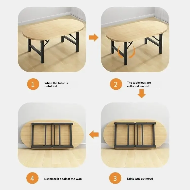 Household Small Apartment Coffee Table Folding Table Small Simple Dining Table Outdoor Portable Long