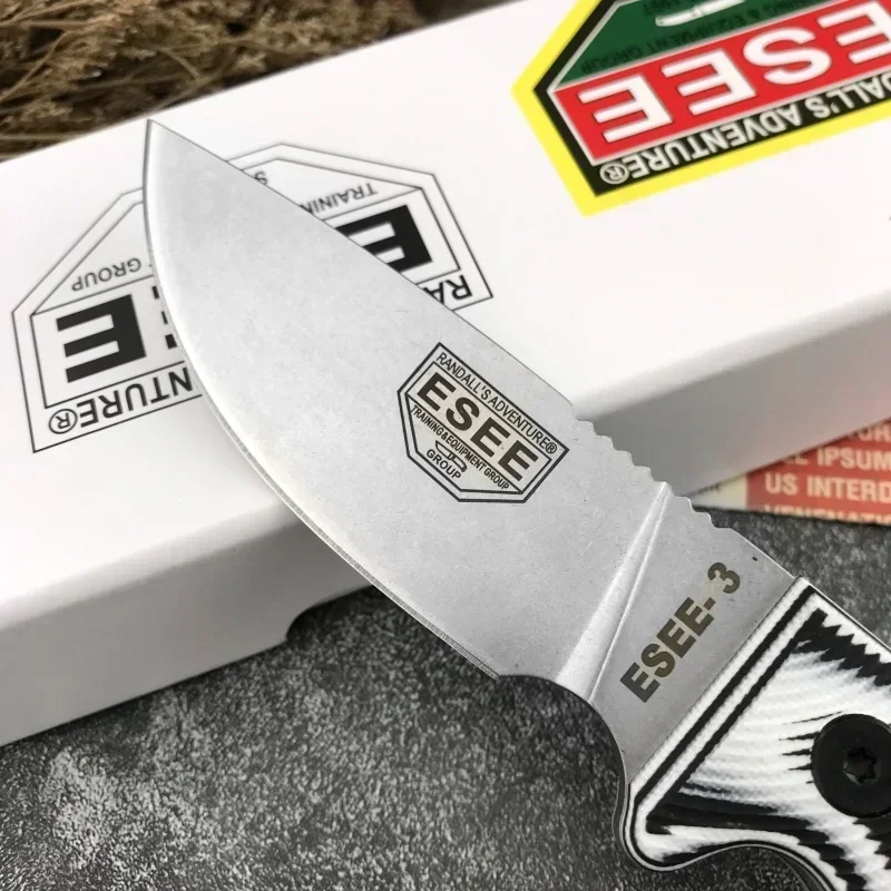 ESEE Compact Fixed Blade Knife 9Cr18MoV Blade G10 Handle Outdoor Hiking Survival Camping Hunting Multi-Purpose EDC Tool