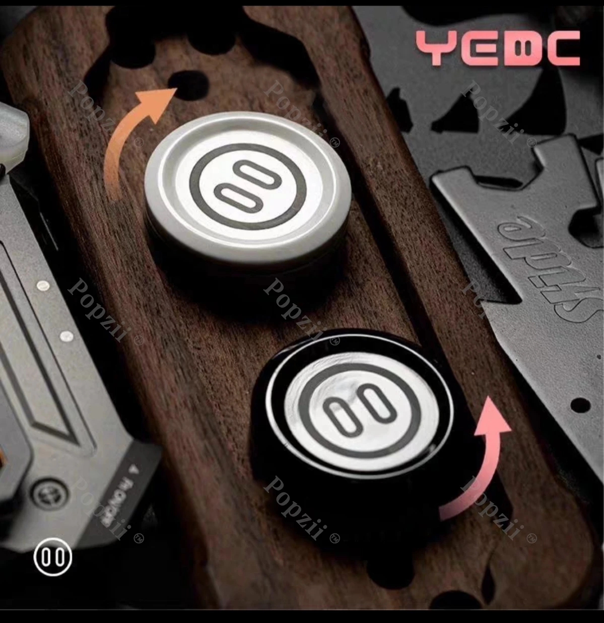 YEDC Moneta di Maiale in Ceramica 3.0 Moneta a Scatto Fidget spinner Giocattolo Agitarsi Giocattoli Sensoriali per Adulti Cricchetto Decompressione Magnetica Push Slider