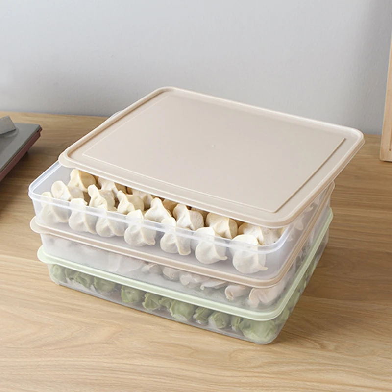 Domestic Refrigerator Quick Frozen Water Dumpling Storage Box Food Freezer Box Box Kitchen Accessories Preservation Sealed Box