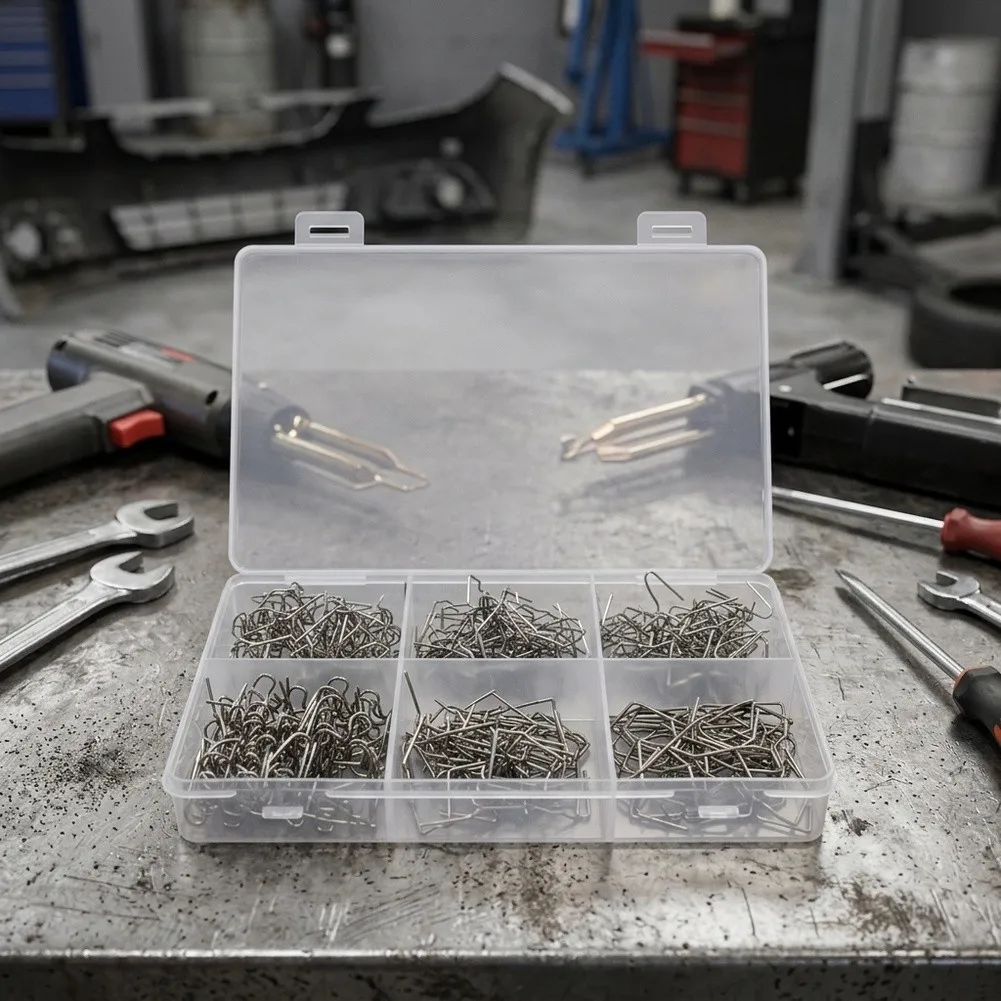 Plastic Bumper Repair Kit 300pcs Stainless Steel Welding Staples Hot For Fusion Nails For Car Motorcycle Plastic Fixing Tool