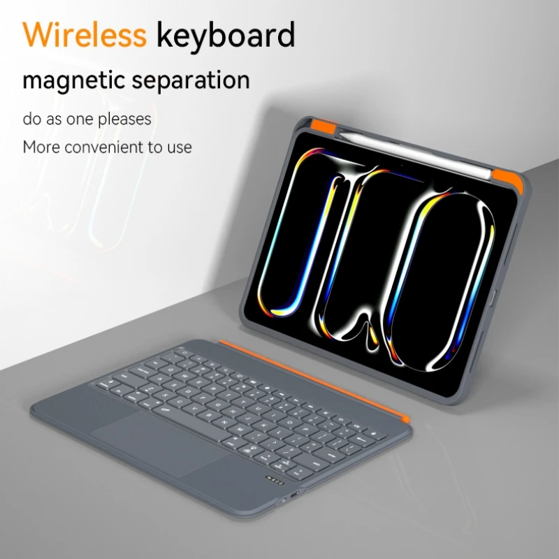 2025 New Upgraded 360° Rotating Stand Tablet Case-Ultra Thin,Long-Lasting,Detachable Keyboard for iPad 11″A16,Air/Pro11″,Air 4/5