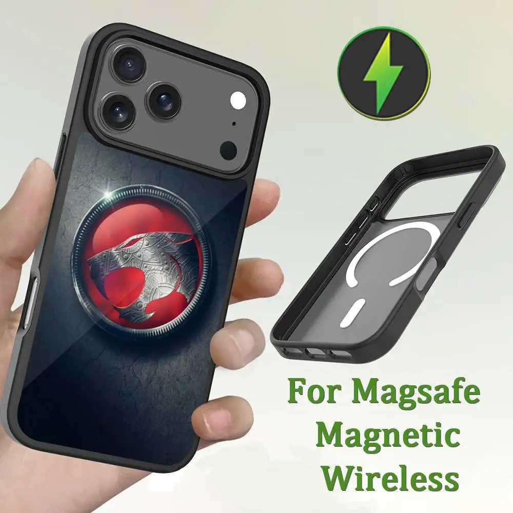 Cool T-ThunderCats-ES Anime funda de teléfono para iPhone 13,12,11,16,15,17,14,Pro,Max,Plus,Mini,Magsafe,carga inalámbrica magnética