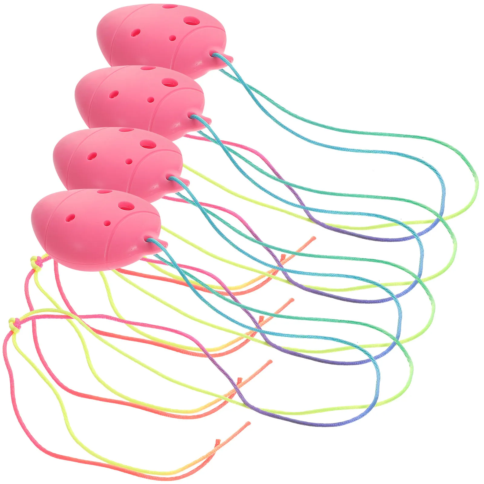 4 Piezas Mini Ocarina de Plástico de 6 Orificios, Instrumento Musical para Principiantes, Regalo para Niños, Ocarina de Plástico, Instrumento Musical