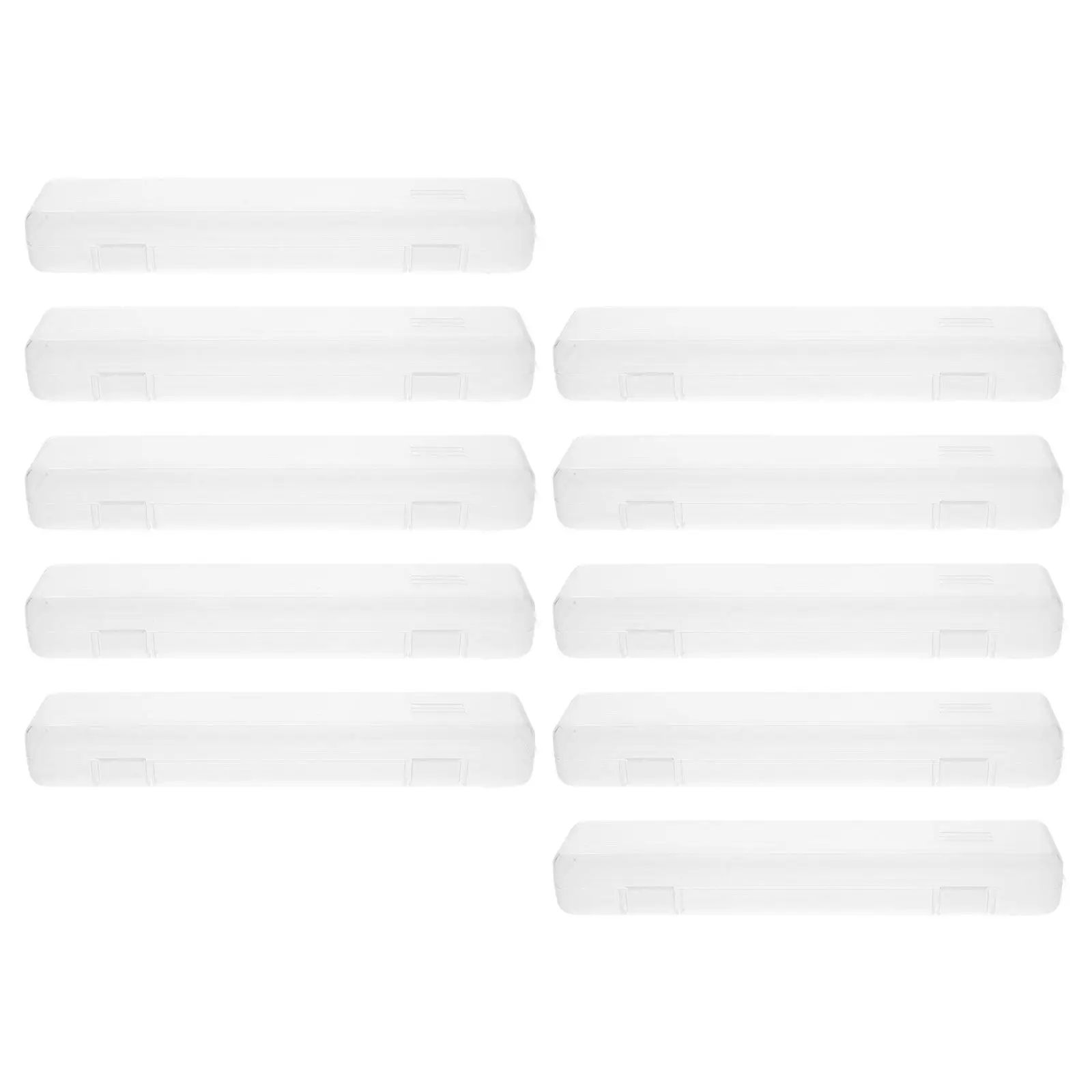 10Pcs Portable Toothbrush Case Travel Toothbrush Box Lightweight Sealed Storage Organizer for Toothpaste Makeup Cosmetics