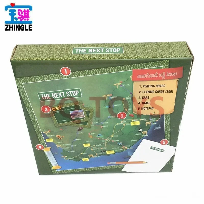 Party board game English South African stop map board family English board game toys