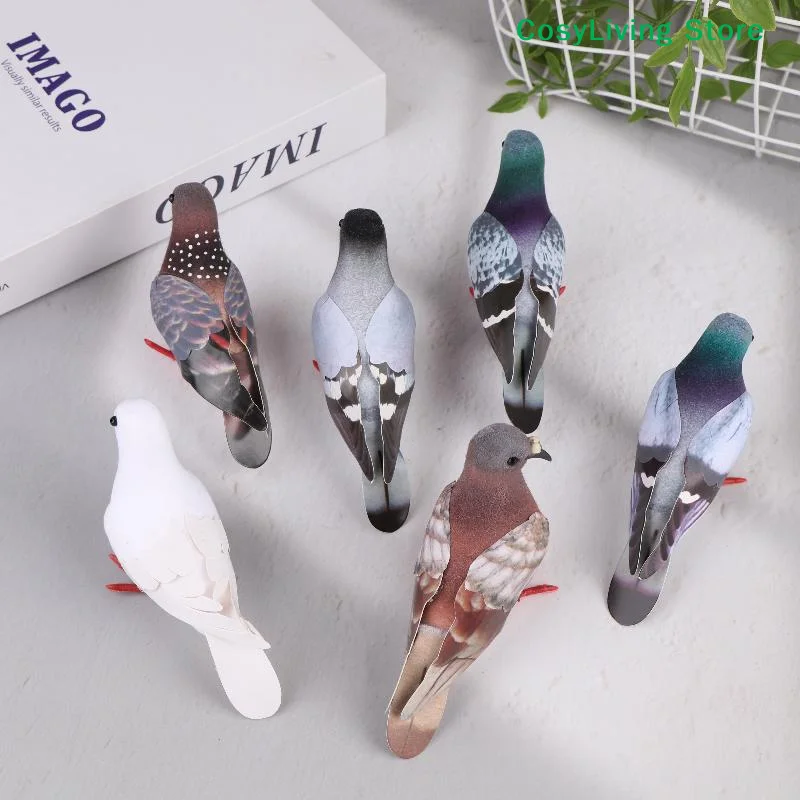 Grey Pigeon Birds Simulation Artificial Dove Model Home Decoration Imitation Animal Party Wedding Supply Photography Props