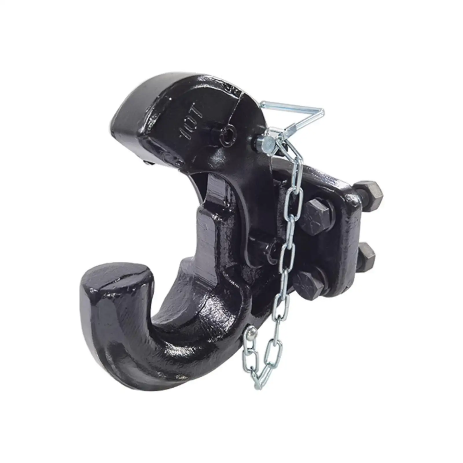 Trailer Pull Hook with Retaining Chain Long-Lasting Cast Pull Hook Reliable