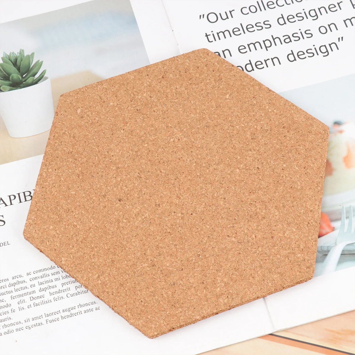 

3Pcs Hexagon Corkboard Message Board Self Adhesive Photo Wall Sticker Bedroom Office Cafe DIY Decor Hexagon Wall Sticker