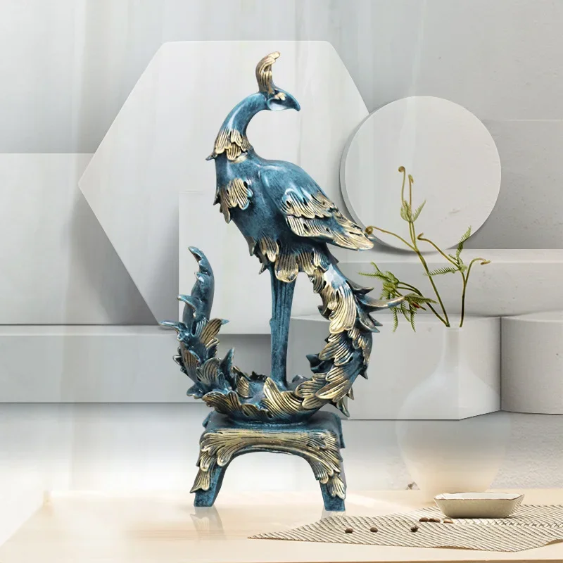 1pc Nordic Foyer Living Room Phoenix Decoration Home Accessories TV Wine Cabinet Decoration Housewarming Gift