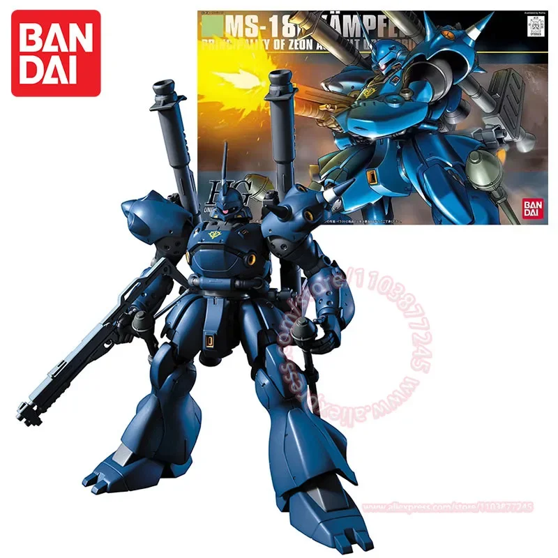 BANDAI HGUC 1/144 MS-18E KAMPFER Assembled Model Children's Toy Movable Figure Desktop Ornament Birthday Present Peripheral