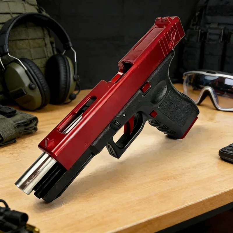 

Игрушечный пистолет G17 черного цвета, из сплава, с пластиковыми пулями, большой дальности, высокой мощности, подарок для детей