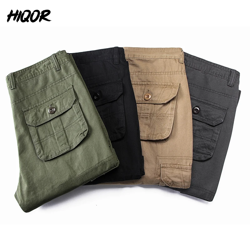 HIQOR Spring Men Soft Cargo Pants 4 Colors Travel Straight Outdoor Camping&Hiking Pants Autumn Windproof Trousers Tactical Pants