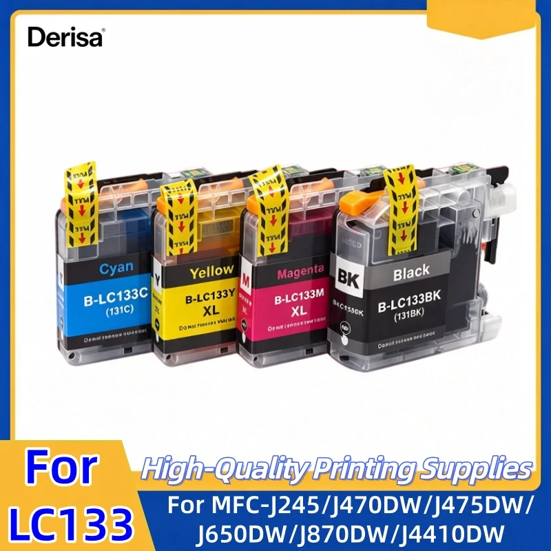 1~2 Set LC133 XL LC131 Ink Cartridge For Brother MFC-J245 J470DW J475DW J650DW J870DW DCP-J152W J172W J552DW J752DW
