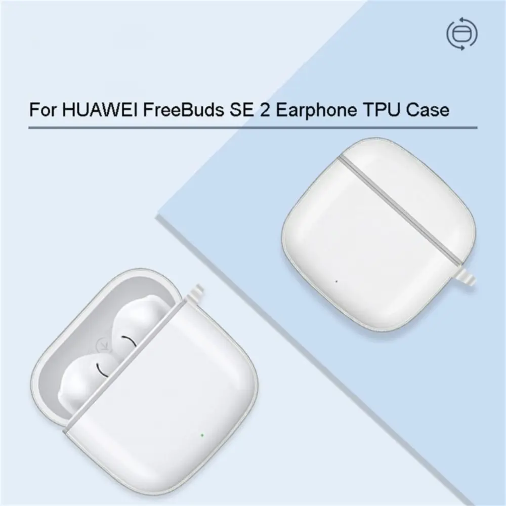 Soft TPU Protective Case Clear Shockproof Transparent Cover Headphone Accessories With Hook Shell for Huawei FreeBuds SE2