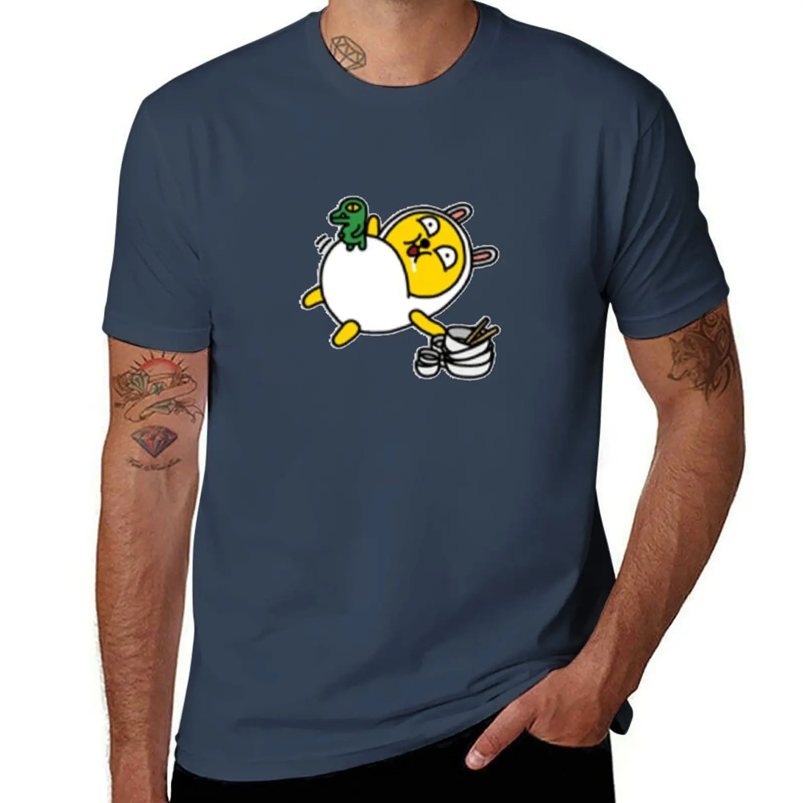 

KakaoTalk Friends Muzi & Con (Stuffed) T-Shirt t shirts designer t shirts cotton 100% anime t shirts oversize T-Shirt