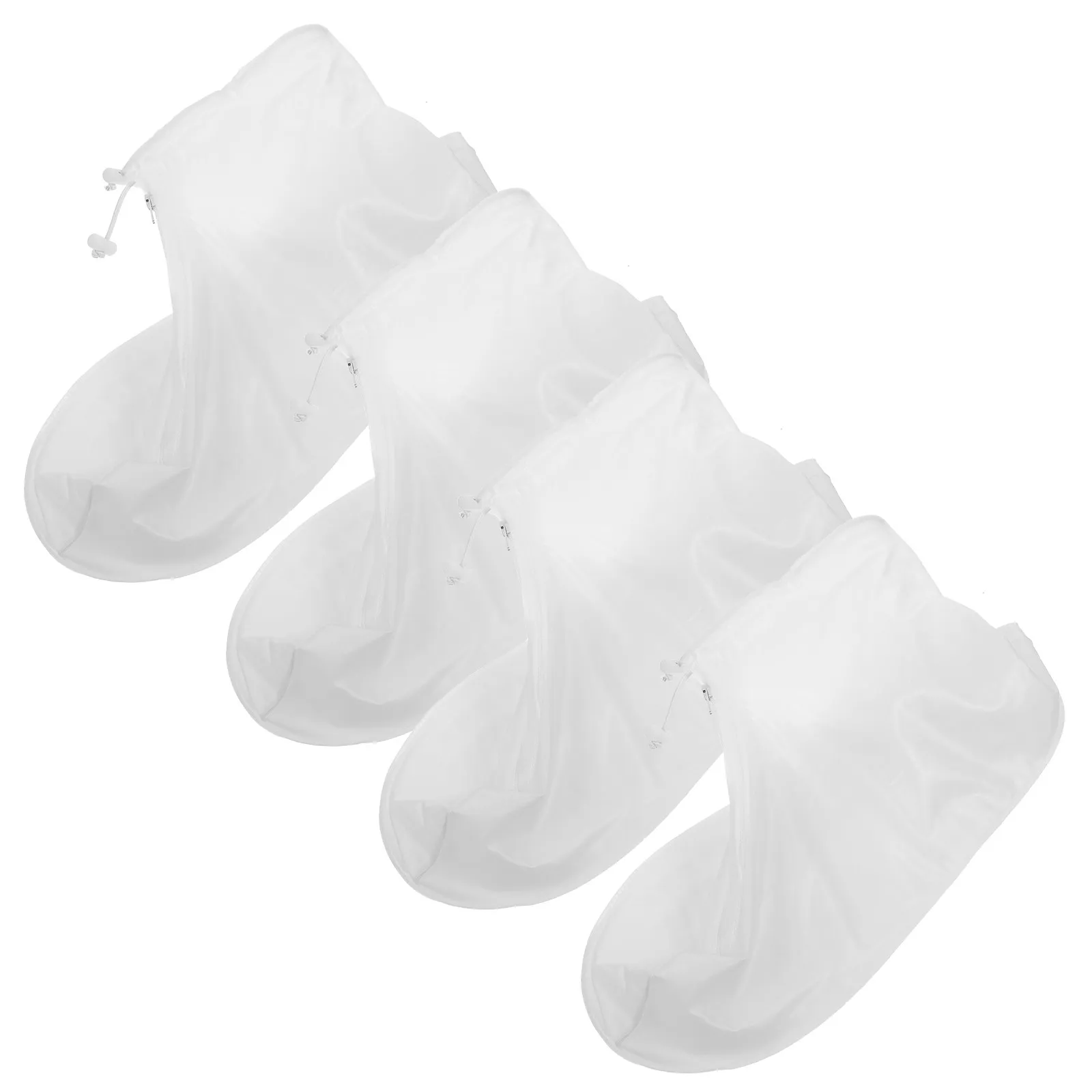 

2Pairs Flexible Elastic Waterproof Overshoes with Anti-Slip Sole Rainy Day Boot Protector for Cooks Servers and Outdoor Workers