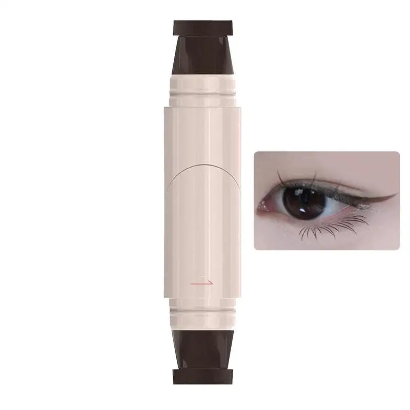 nieuwe eyeliner stempel oog stencil tweekoppige waterdichte langdurige liner potlood pen gemakkelijk make-up cosmetica vrouwen wenkbrauw