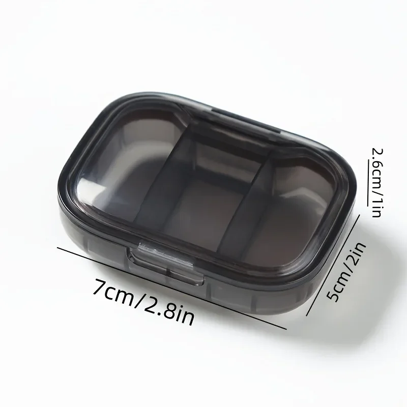 1PC New Mini Portable Pill Box, Small Pocket Medicine Case, 3 Compartments Morning Noon Evening Pill Storage Dispenser Organizer