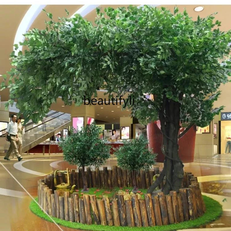 Simulation Banyan Tree Large Simulation Plant Hotel Hall Wedding Engineering Indoor Landscaping Decoration