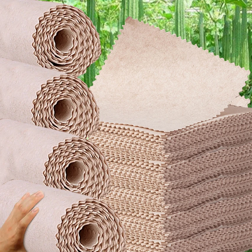 Paños de limpieza de fibra vegetal de Luffa Natural, súper absorbentes, para el hogar, cocina, baño, paños de cocina, trapos de aceite antiadherentes, almohadillas de fregado