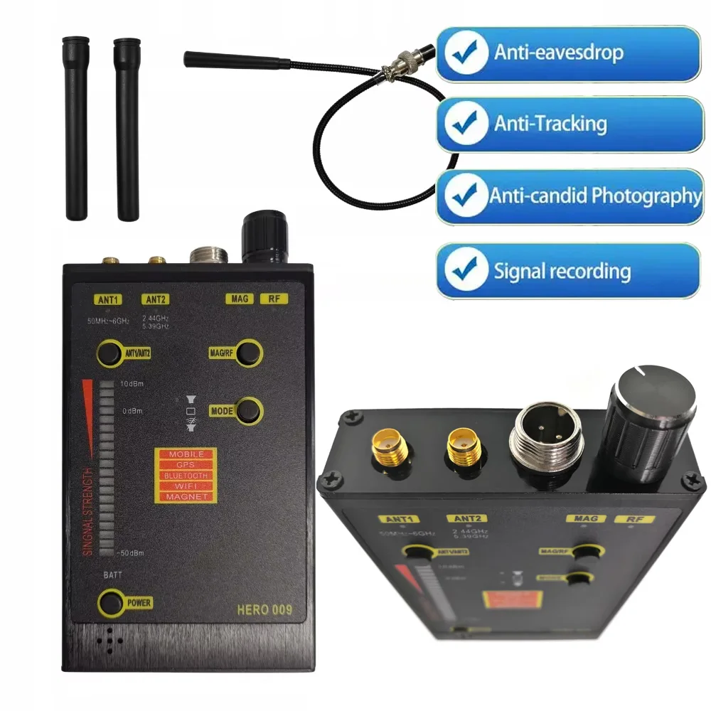 Portable Hidden Camera Detector Security Protection Laser Detection Anti-tracking Anti-GPS Location Anti-peep Spy Gadget Detect