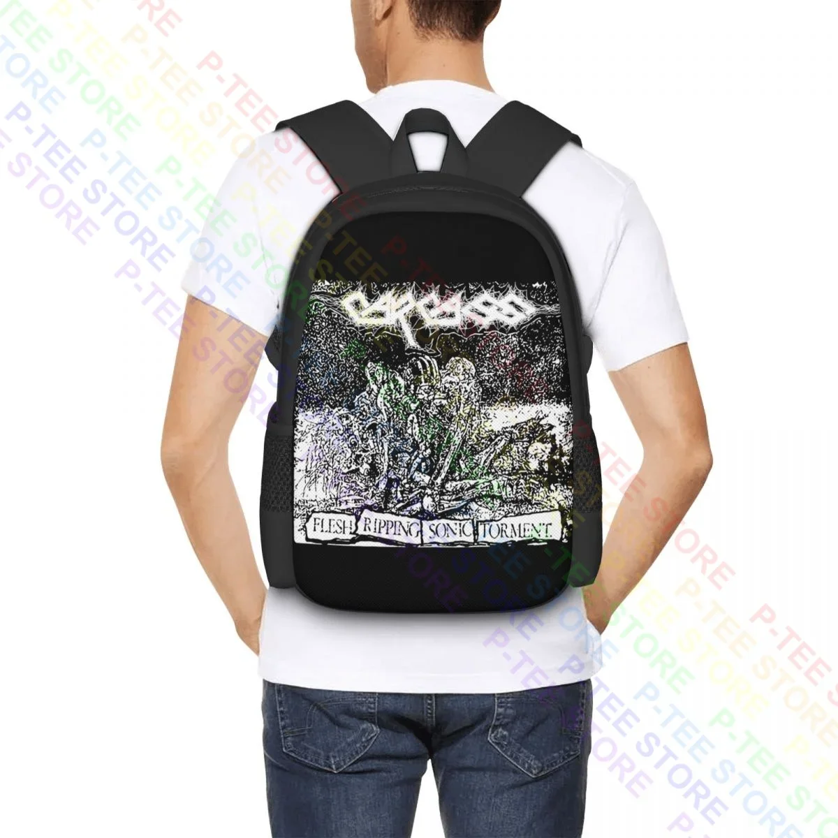 Ransel kapasitas besar kreatif, tas Tote Gym kapasitas besar, ransel GraveBackpack, matras darah inkanasi darah, Gatecreeper, ransel logam mati