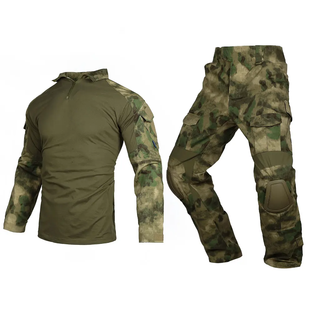 Emersongear Gen2 BDU Airsoft Combat Suit Tactical Shirts Pants with Elbow Knee Pads Hiking Hunting Uniform Set Clothes EM6922