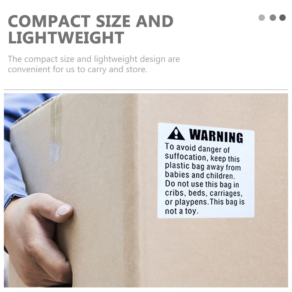 Suffocation Warning Tapes Decals Stickers Choking Sign Shipping Labels Self-adhesive Packing Scrapbook