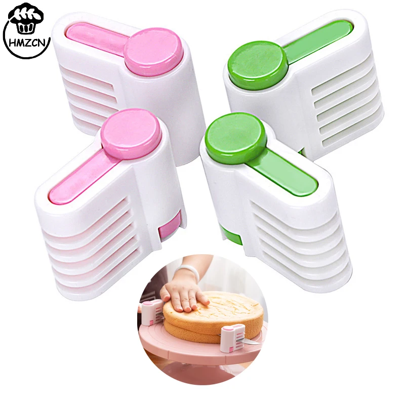 2 Pcs 5 Layers Bread Slicer Food-Grade Plastic Cake Bread Cutter Cutting Bread Knife Splitter Toast Slicer Kichen Baking