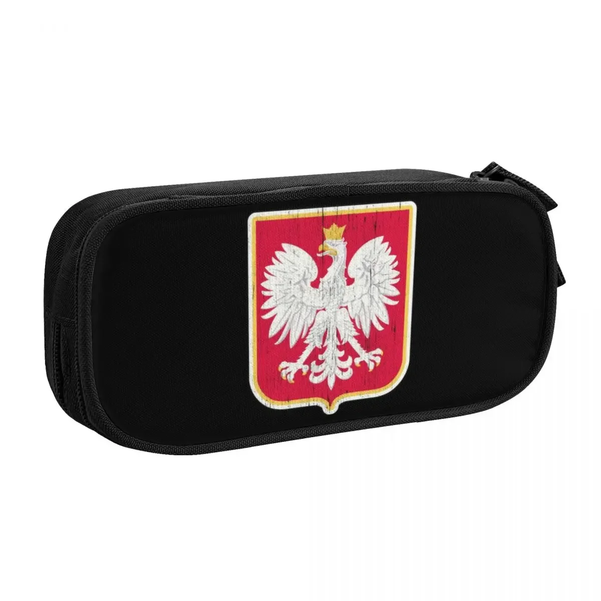 Custom Cute Polska Polish Coat Of Arms Eagle Pencil Cases for Girl Boy Large Storage Poland Flag Pencil Bag School Accessories