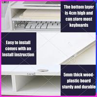 AP-Computer Monitor Stand Riser Multi-Function PC Laptop Holder Desk Organizer Shelf Easy Assemble For Home Desktop