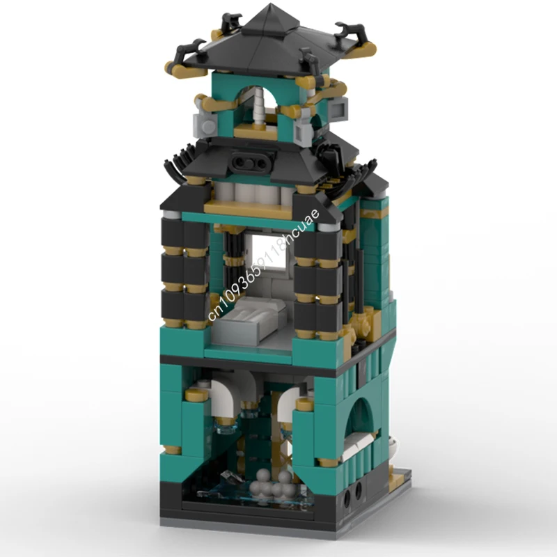 

378pcs MOC Chinese Bath House Modular Buildings Building Blocks Christmas Top Choice Gift for Kids Who Love Creativity M Gift