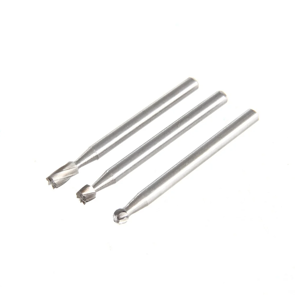 3 قطعة HSS 4241 الصلب أداة دوارة قطع مجموعة 1/8 بوصة عرقوب متعددة الأغراض النقش نحت شفرات الكرة اسطوانة نصائح AU50066N