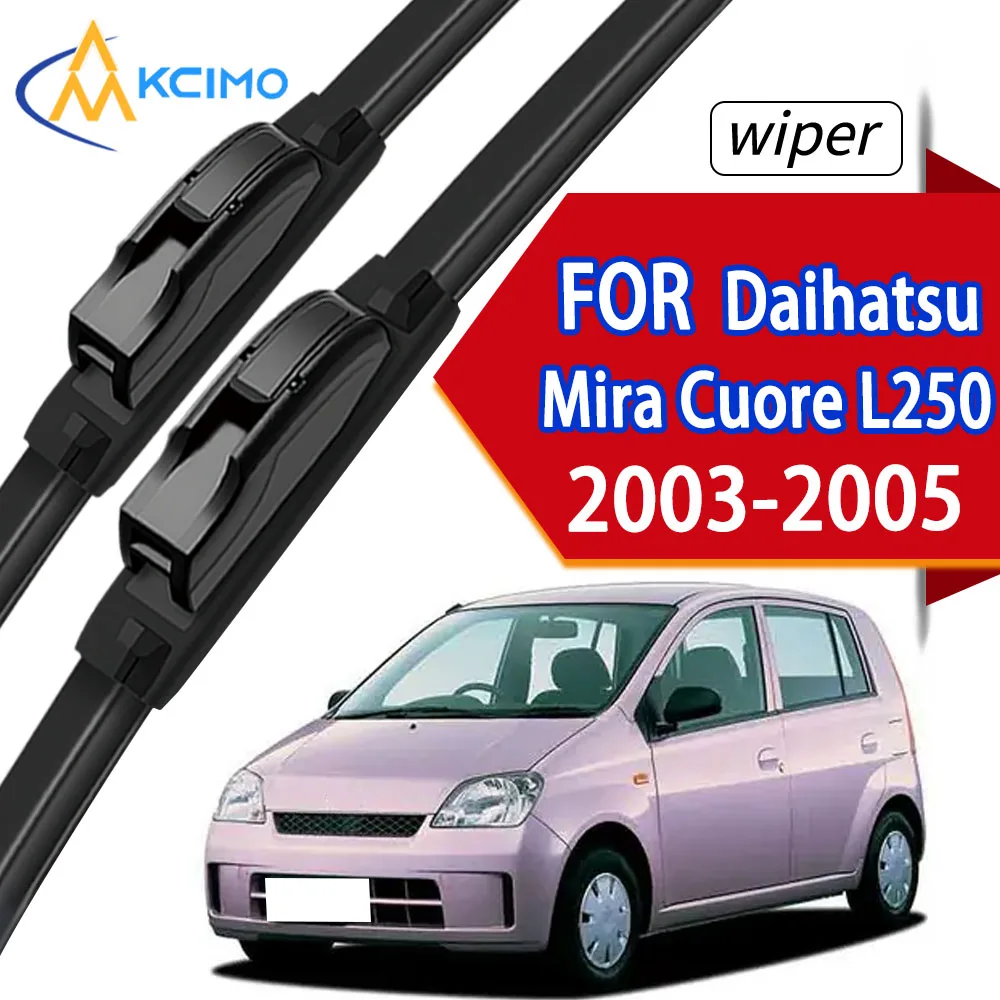 

Replacement Windshield Wipers Fit Daihatsu Mira Cuore L250 2003 2004 2005, All-Weather Durable Wipers