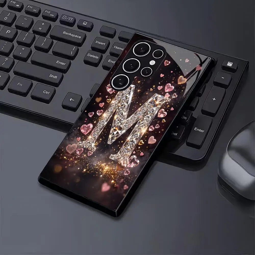 Crystal Love M Phone case suitable for Samsung GalaxyS26 S25 24 23 22 21 20 Plus/Ultra/FE anti drop and shockproof back cover