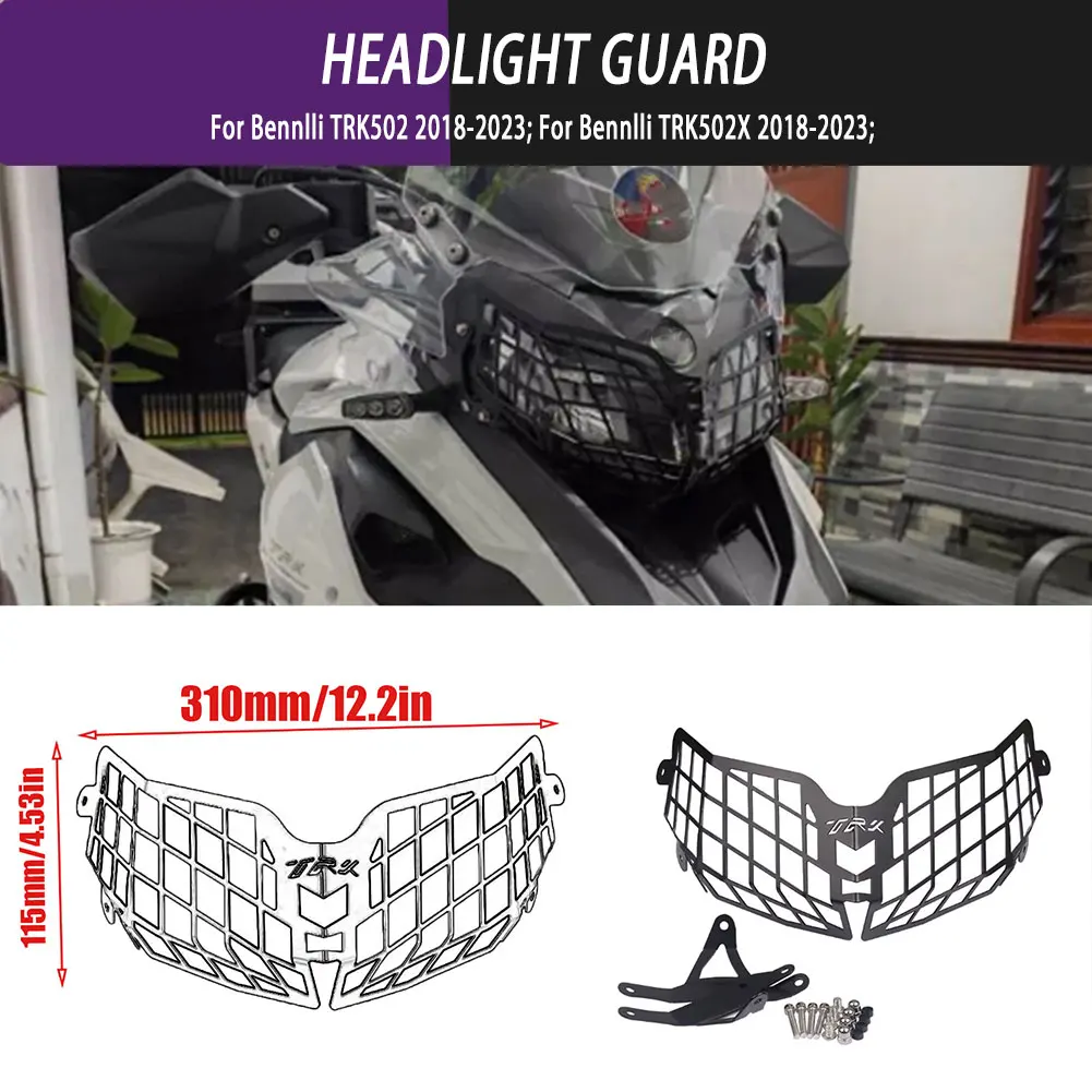 

Motorcycle Replace Parts Motorcycle Headlight Head Light Guard Protector Cover Grille For Bennlli TRK502 TRK502X 2018-2022 2023