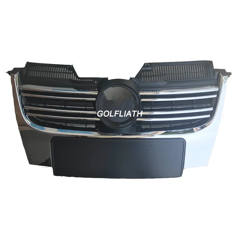 

Центральная решетка переднего бампера, хромированная верхняя решетка для Volkswagen VW Golf Jetta MK5 2005-2011, комплект кузова, крышка радиатора